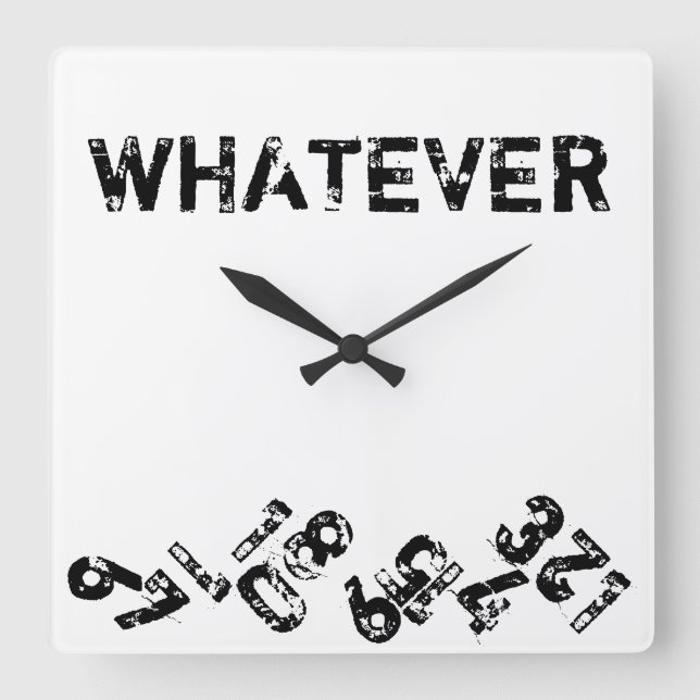 Whatever Falling Numbers Wall Clock (Front)