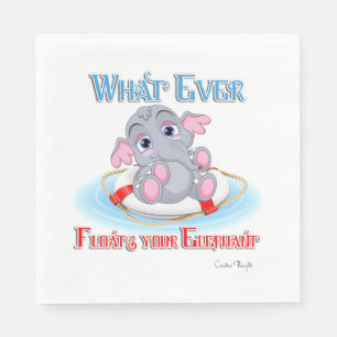 Whatever Floats Your Baby Elephant Paper Napkins