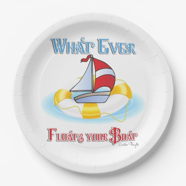 Whatever Floats Your Boat Paper Plates (Front)