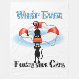 WhatEver Floats your Cats 2 Fleece Blanket