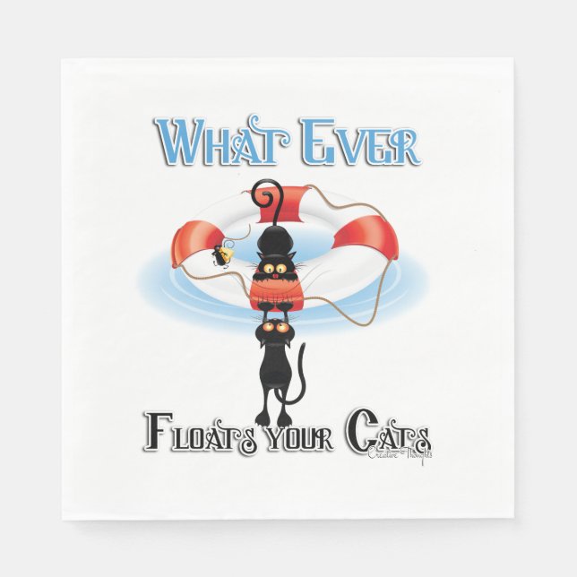 WhatEver Floats your Cats 2 Paper Napkins (Front)