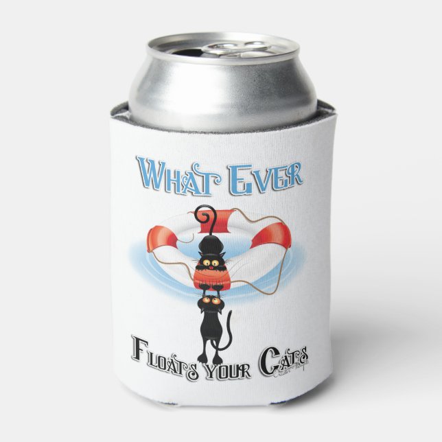 WhatEver Floats your Cats Can Cooler (Can Front)