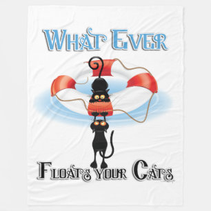 WhatEver Floats your Cats Fleece Blanket