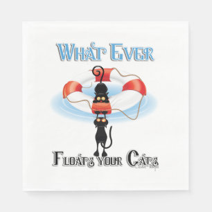WhatEver Floats your Cats Paper Napkins