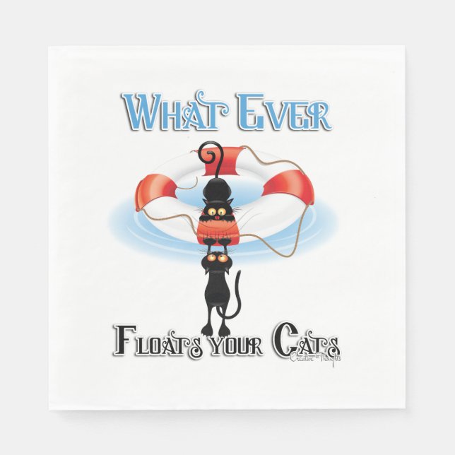 WhatEver Floats your Cats Paper Napkins (Front)