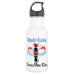 WhatEver Floats your Cats Stainless Steel Water Bottle