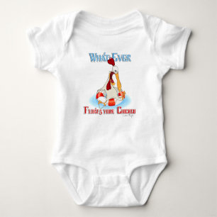 Whatever Floats Your Chicken Baby Bodysuit