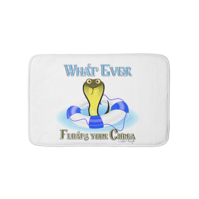 Whatever Floats Your Cobra Bathroom Mat (Front)