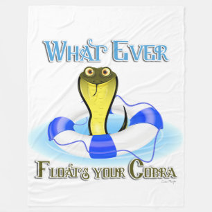 Whatever Floats Your Cobra Fleece Blanket