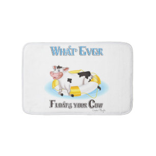 Whatever Floats Your Cow Bathroom Mat
