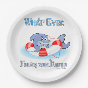 Whatever Floats Your Dolphin Paper Plates