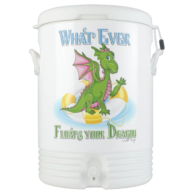 Whatever Floats Your Dragon Cute Cooler (Front)