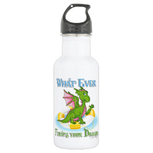 Whatever Floats Your Dragon Cute Water Bottle