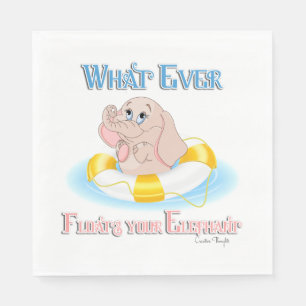 Whatever Floats Your Elephant 4 Napkins