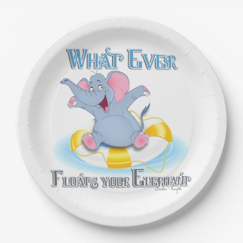 Whatever Floats your Elephant Paper Plates