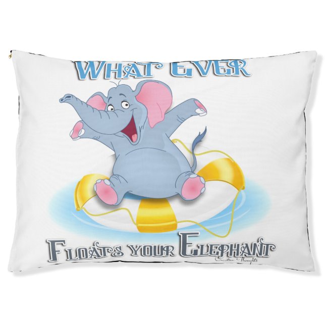 Whatever Floats your Elephant Pet Bed (Front)