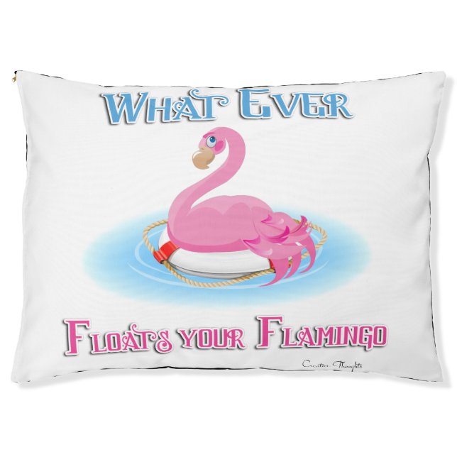 Whatever Floats Your Flamingo 2 Pet Bed (Front)
