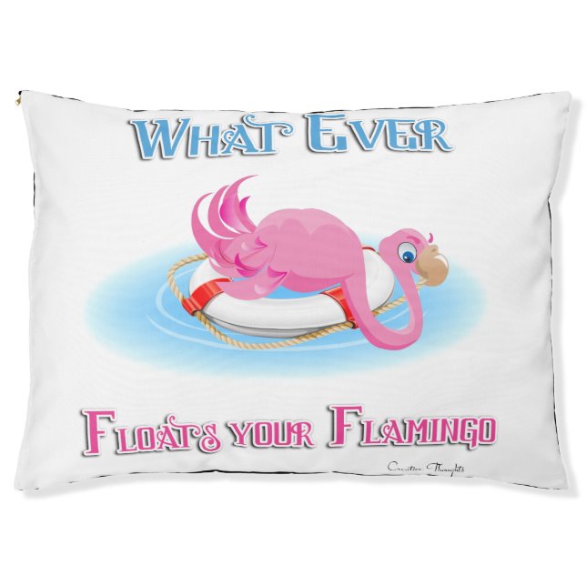 Whatever Floats Your Flamingo 3 Pet Bed (Front)