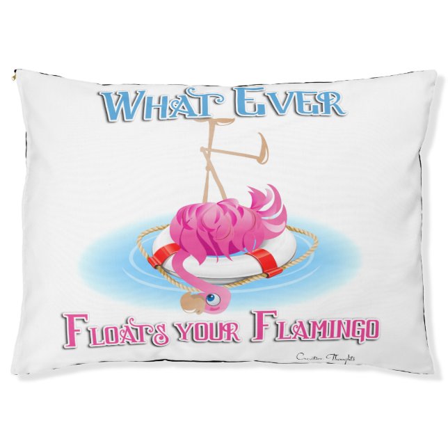 Whatever Floats Your Flamingo Pet Bed (Front)