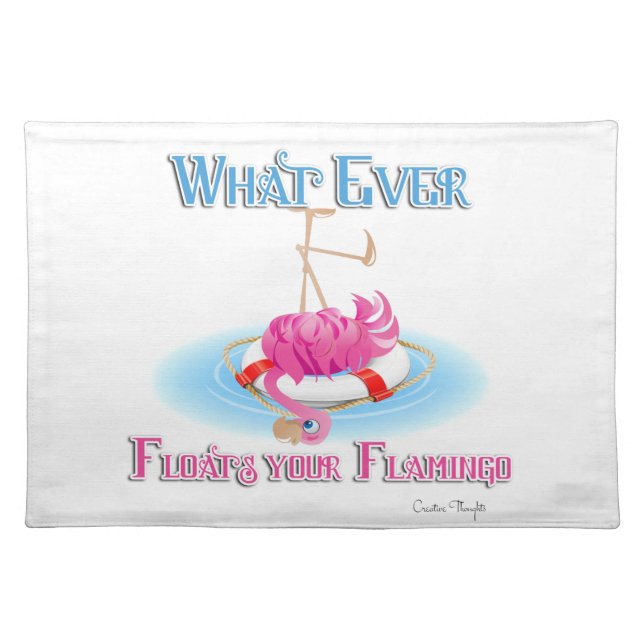 Whatever Floats Your Flamingo Placemat (Front)