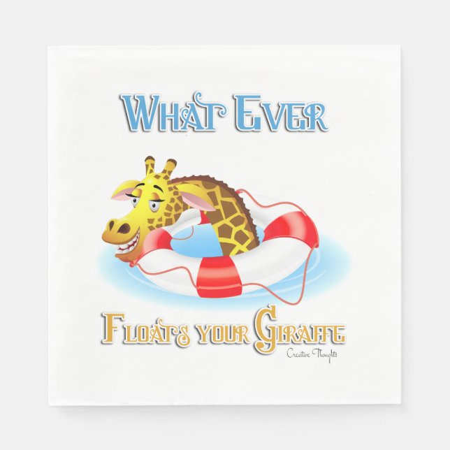 Whatever Floats Your Giraffe 2 Napkins (Front)