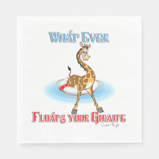 Whatever Floats Your Giraffe Napkins (Front)