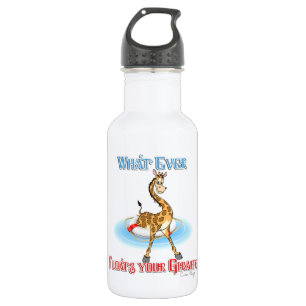 Whatever Floats Your Giraffe Water Bottle