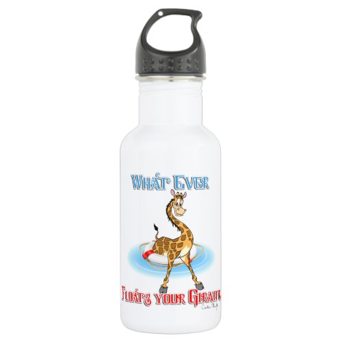 Whatever Floats Your Giraffe Water Bottle