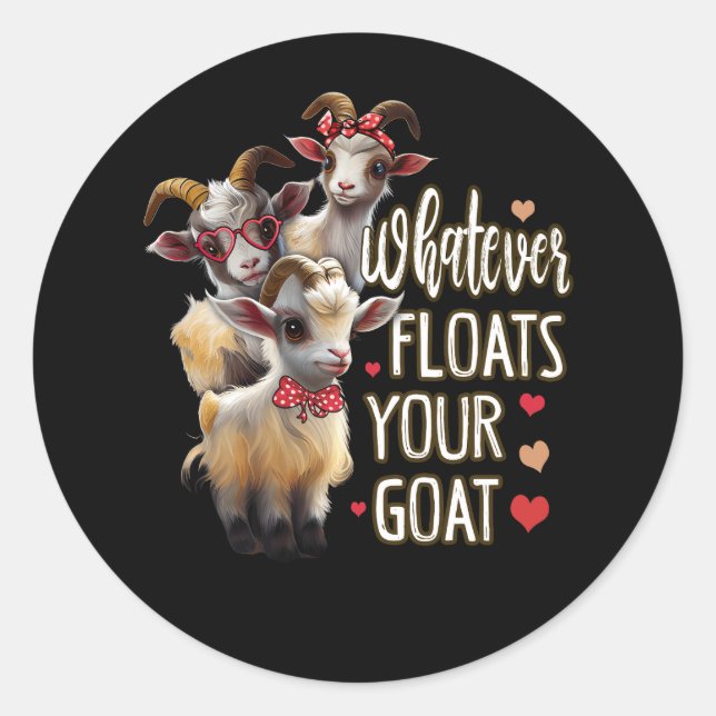 Whatever Floats Your Goat Lover Mom Bandana Wildli Classic Round Sticker (Front)