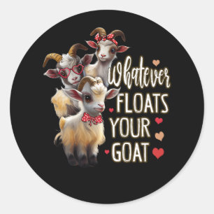 Whatever Floats Your Goat Lover Mom Bandana Wildli Classic Round Sticker