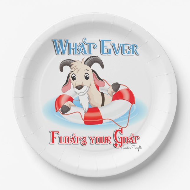 Whatever Floats Your Goat Paper Plates (Front)