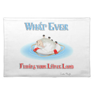 Whatever Floats Your Little Lamb Cloth Placemat