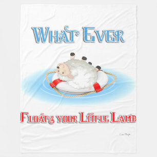 Whatever Floats Your Little Lamb Fleece Blanket