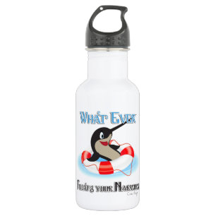 Whatever Floats your Narwhal Meme Water Bottle