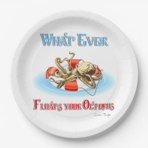 Whatever Floats Your Octopus Paper Plates