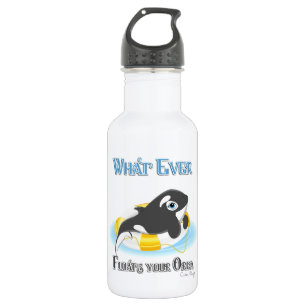 Whatever Floats Your Orca Whale Water Bottle