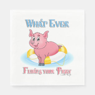 Whatever Floats Your Piggy Napkins