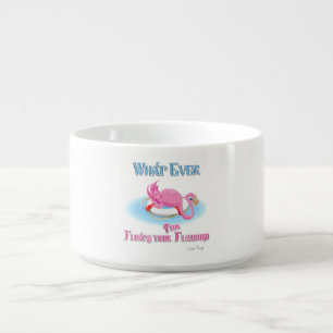 Whatever Floats Your Pink Flamingo Bowl