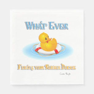 Whatever Floats Your Rubber Duckie Paper Napkins