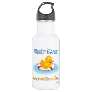 Whatever Floats Your Rubber Ducky Water Bottle