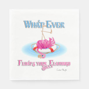 Whatever Floats Your Silly Flamingo Napkins