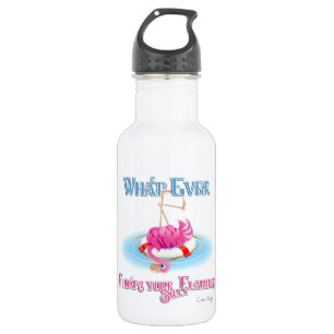 Whatever Floats Your Silly Flamingo Water Bottle