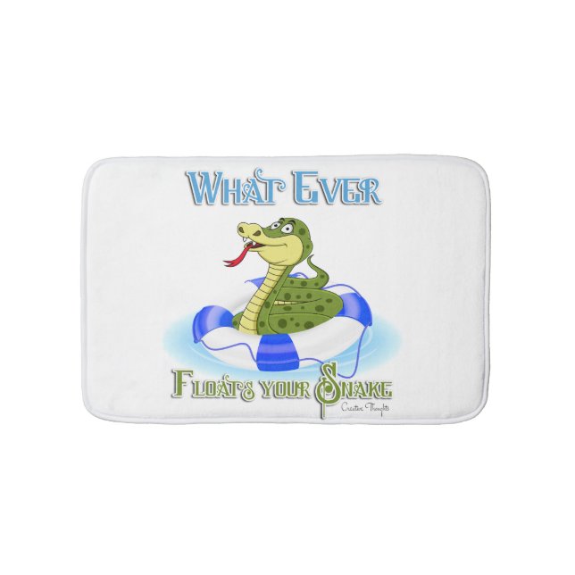 Whatever Floats your Snake Bathroom Mat (Front)