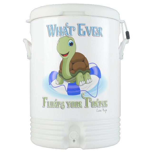 Whatever Floats Your Turtle 2 Beverage Cooler (Front)