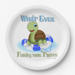 Whatever Floats Your Turtle 2 Paper Plates