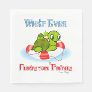 Whatever Floats Your Turtles 2 Paper Napkins