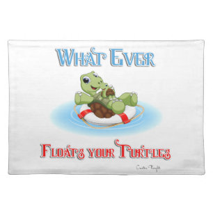 Whatever Floats Your Turtles Cloth Placemat