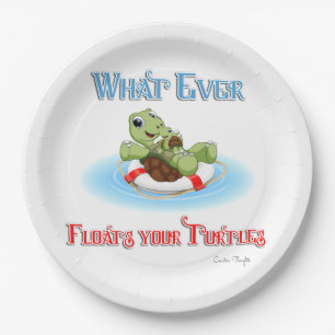 Whatever Floats Your Turtles Paper Plates