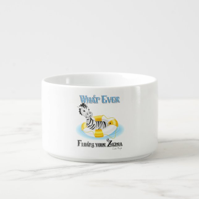 Whatever Floats Your Zebra 4 Bowl (Center)