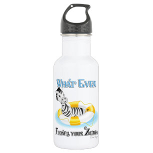 Whatever Floats Your Zebra 4 Water Bottle